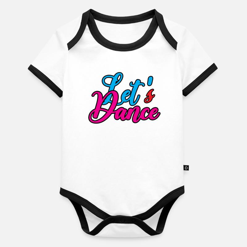 Design de danse joyeux avec splendeur de couleurs Body Bébé bio contrasté manches courtes