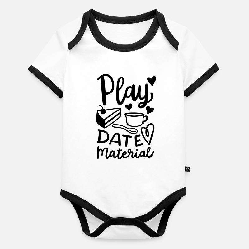 Spielverabredung Kind Kleinkind Baby Bio-Kurzarm-Kontrastbody