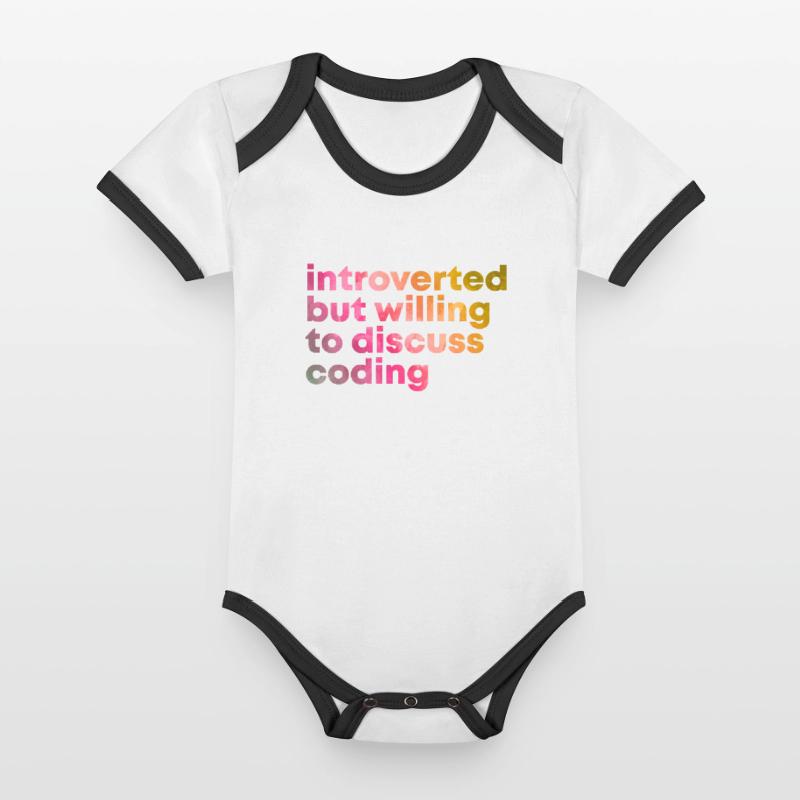 Codage Codage Codage Body Bébé bio contrasté manches courtes