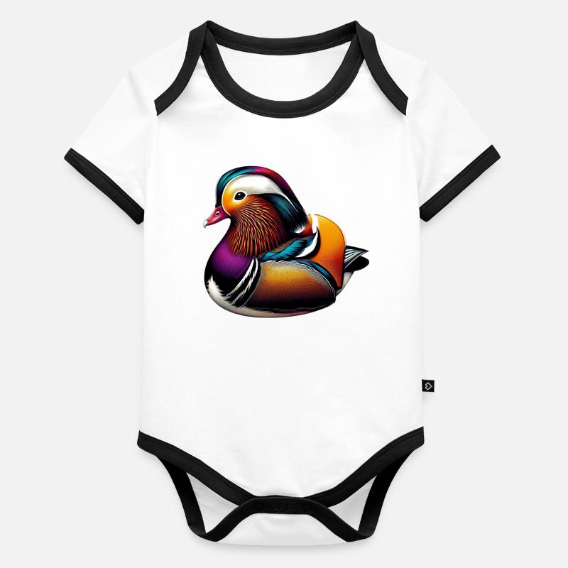 Mandarin duck Organic Baby Contrasting Bodysuit