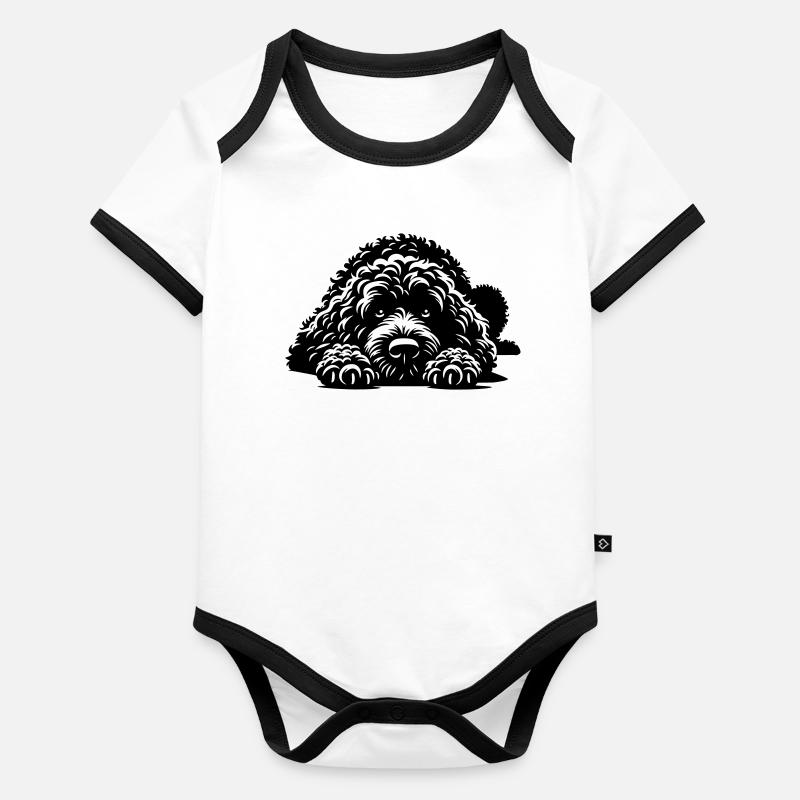 Spanish Water Dog Organic Baby Contrasting Bodysuit