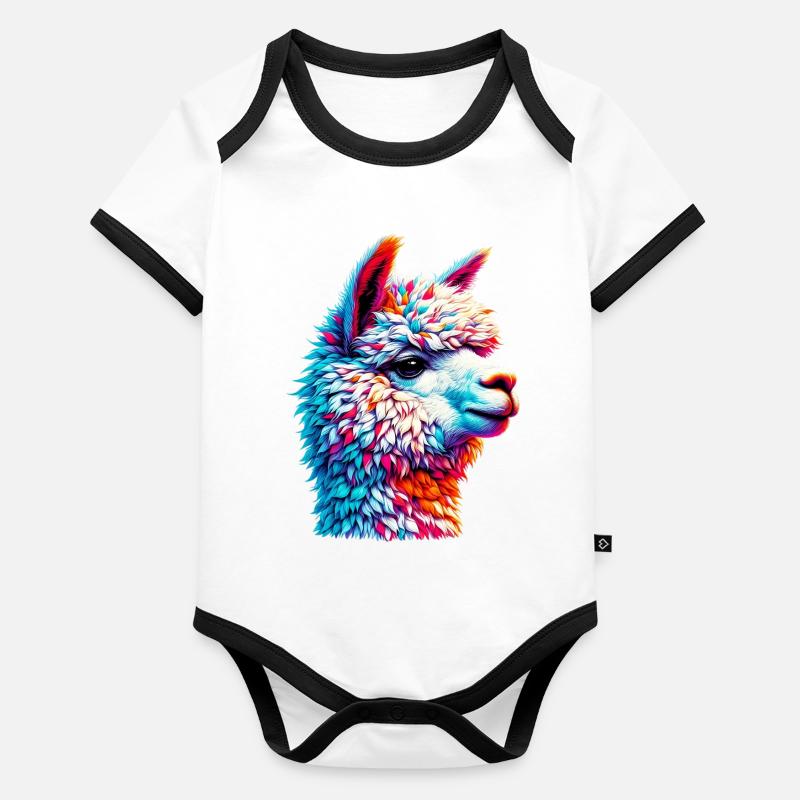 Alpaka Baby Bio-Kurzarm-Kontrastbody