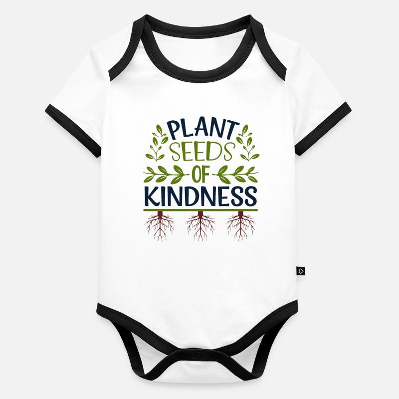 Samen der Güte pflanzen Baby Bio-Kurzarm-Kontrastbody