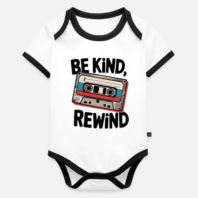 Be Kind, Rewind Organic Baby Contrasting Bodysuit