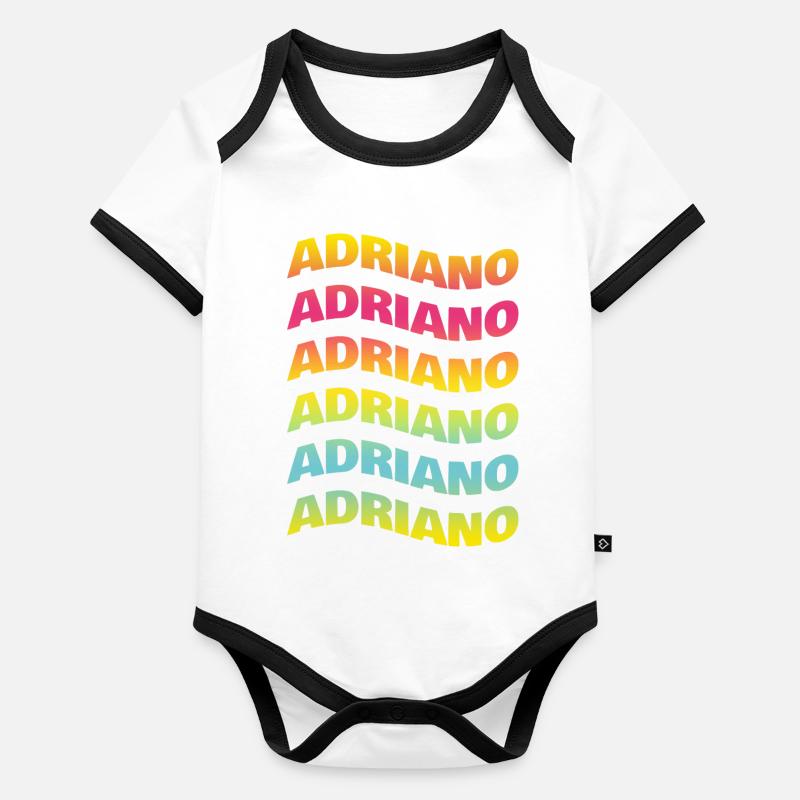 Adriano t-shirt wave effect t-shirt Organic Baby Contrasting Bodysuit