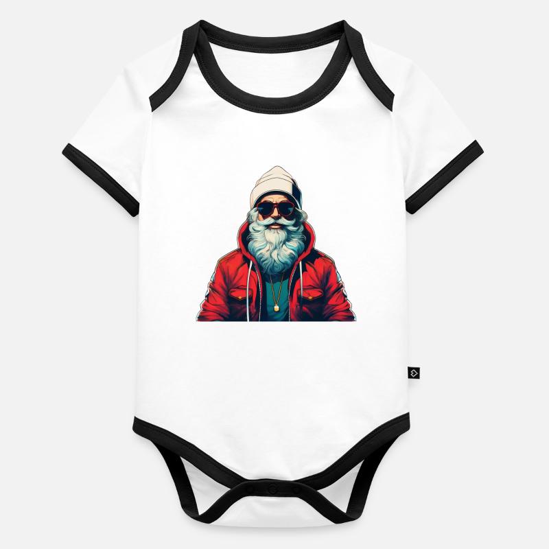 Weihnachtsmann Urban Baby Bio-Kurzarm-Kontrastbody