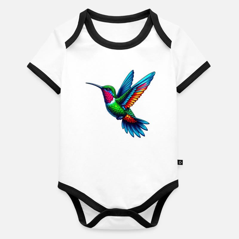 Colibri Body Bébé bio contrasté manches courtes