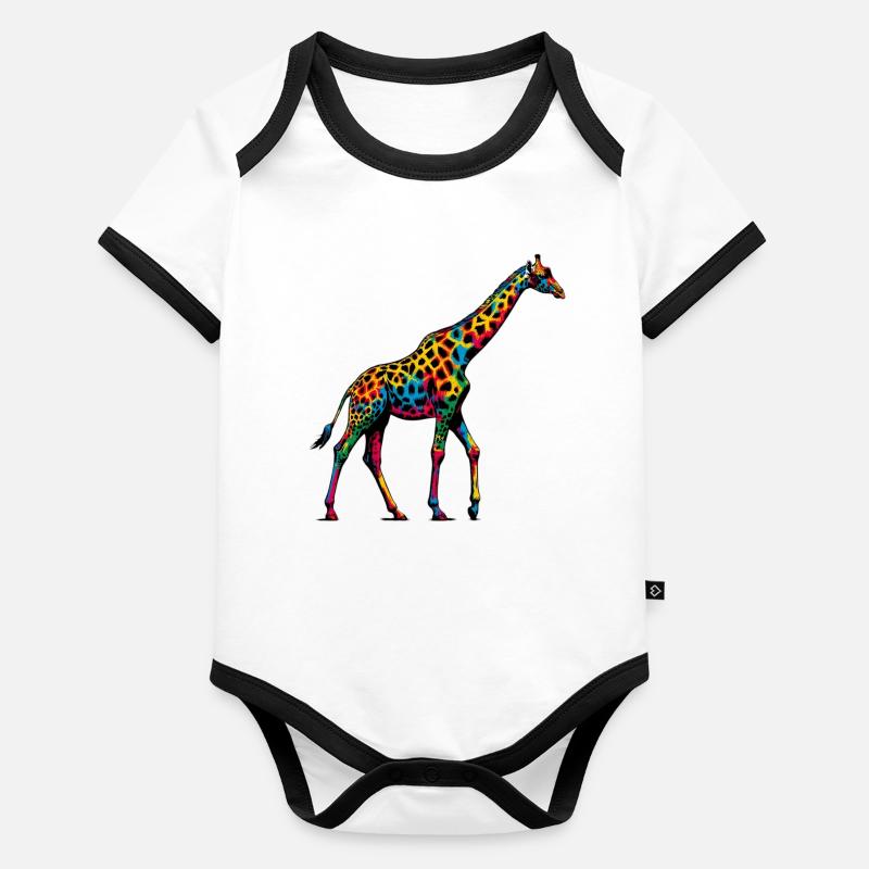 Giraffe Organic Baby Contrasting Bodysuit