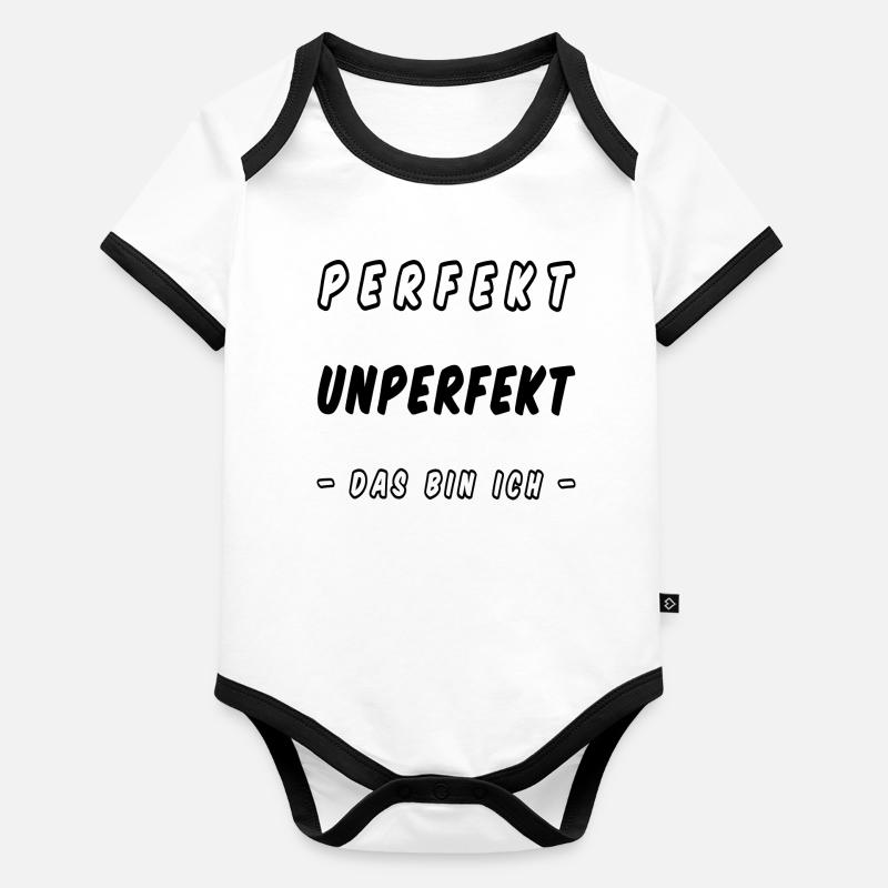 PERFEKT UNPERFEKT - DAS BIN ICH Baby Bio-Kurzarm-Kontrastbody