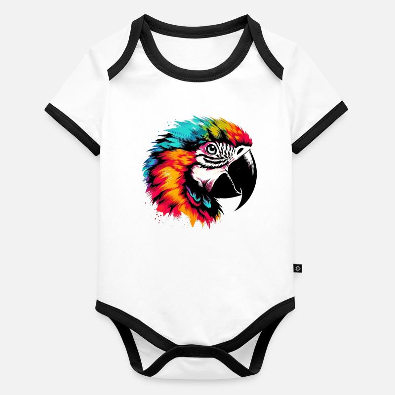Parrot Organic Baby Contrasting Bodysuit