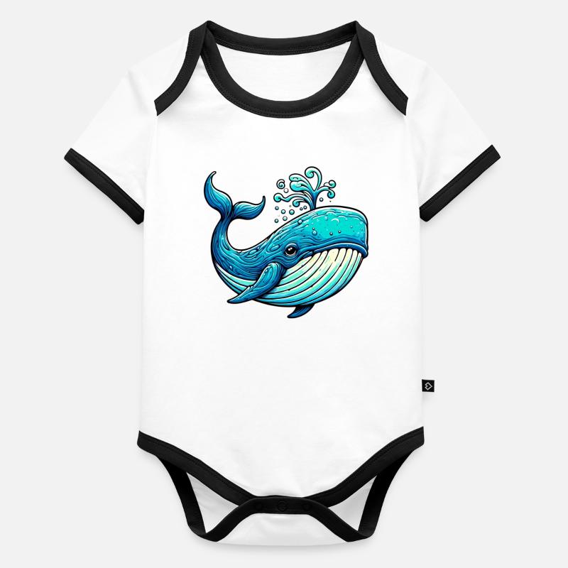Wal Baby Bio-Kurzarm-Kontrastbody