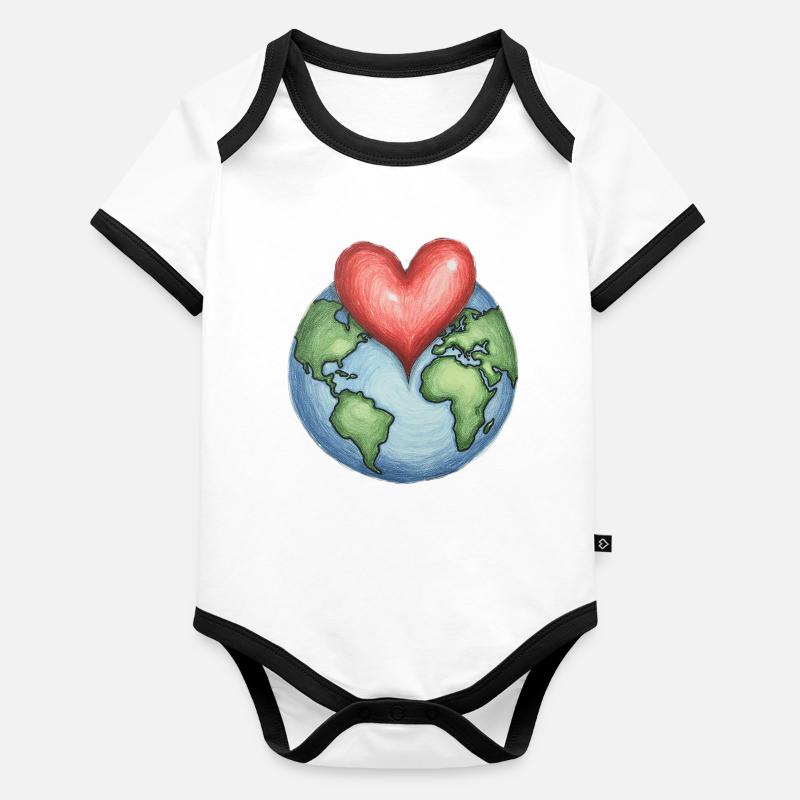 Protect The Earth Organic Baby Contrasting Bodysuit