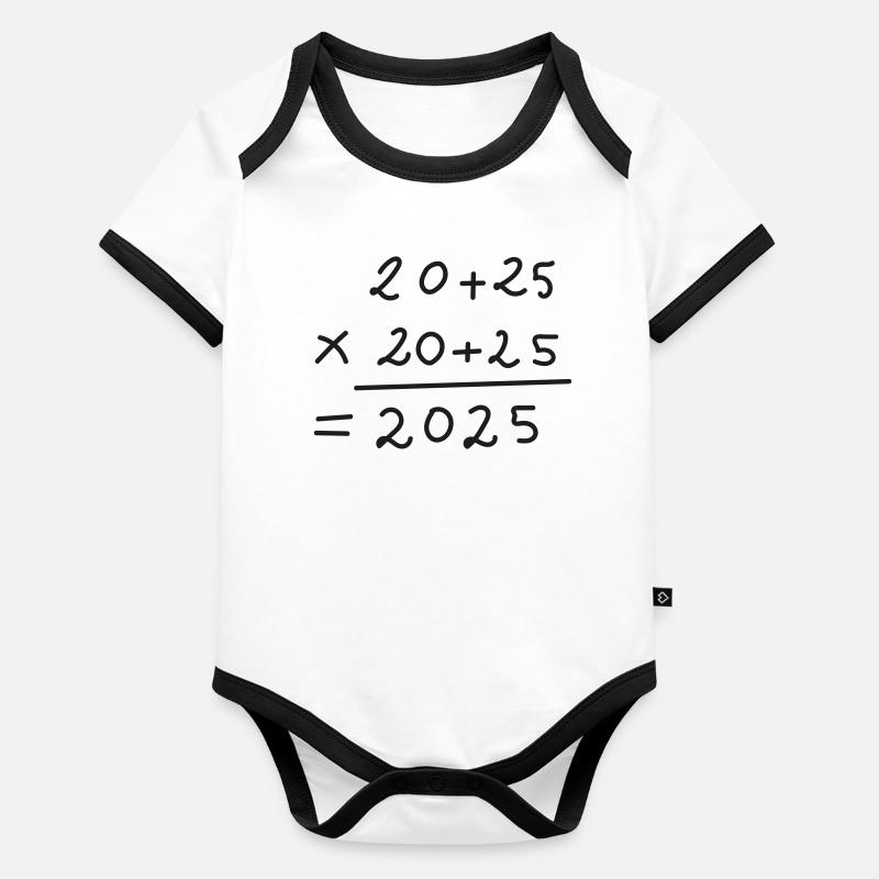 2025 Deux mille vingt-cinq Body Bébé bio contrasté manches courtes