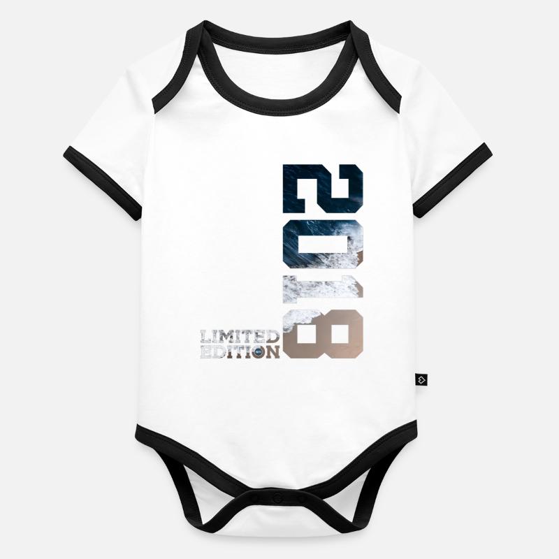 8E ANNIVERSAIRE ÉDITION LIMITÉE 2018 Body Bébé bio contrasté manches courtes