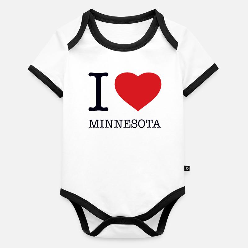 I LOVE MINNESOTA Organic Baby Contrasting Bodysuit
