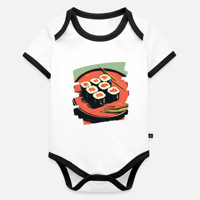 Sushi Body Bébé bio contrasté manches courtes