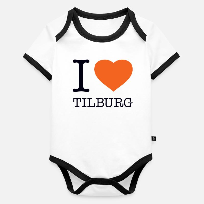 J’ADORE TILBURG Body Bébé bio contrasté manches courtes