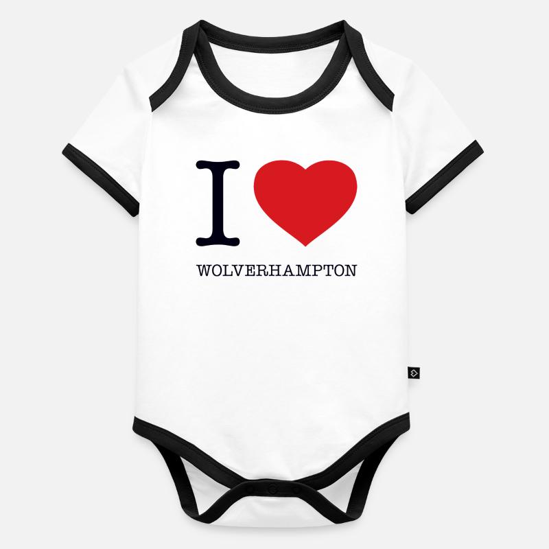 I LOVE WOLVERHAMPTON Organic Baby Contrasting Bodysuit