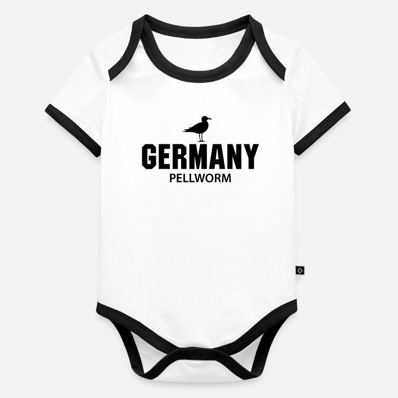 Pêlon ALLEMAGNE Body Bébé bio contrasté manches courtes