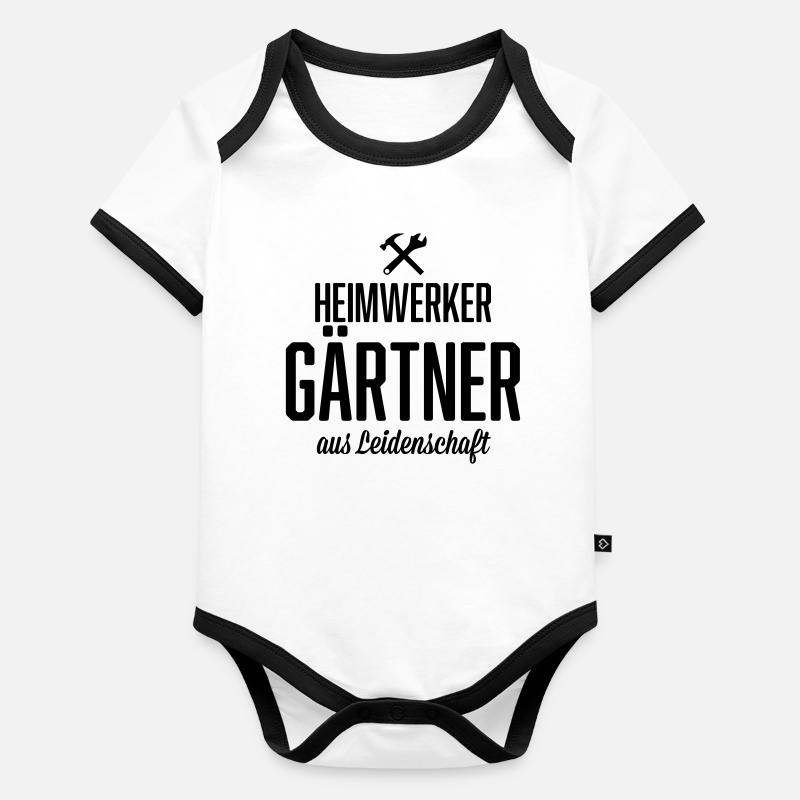 Heimwerker Gärtner Baby Bio-Kurzarm-Kontrastbody
