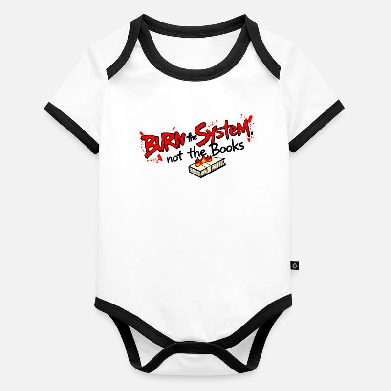 Verbrenne das System Baby Bio-Kurzarm-Kontrastbody