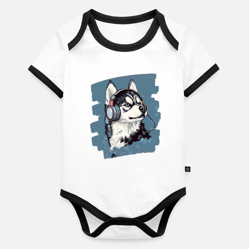 Husky Organic Baby Contrasting Bodysuit