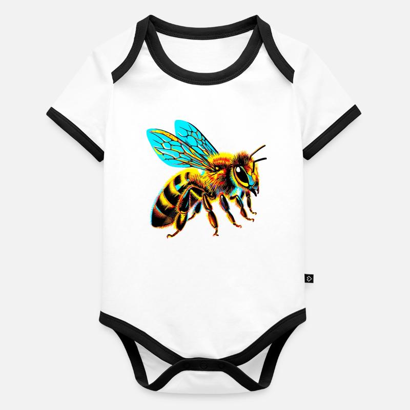 Bee Organic Baby Contrasting Bodysuit