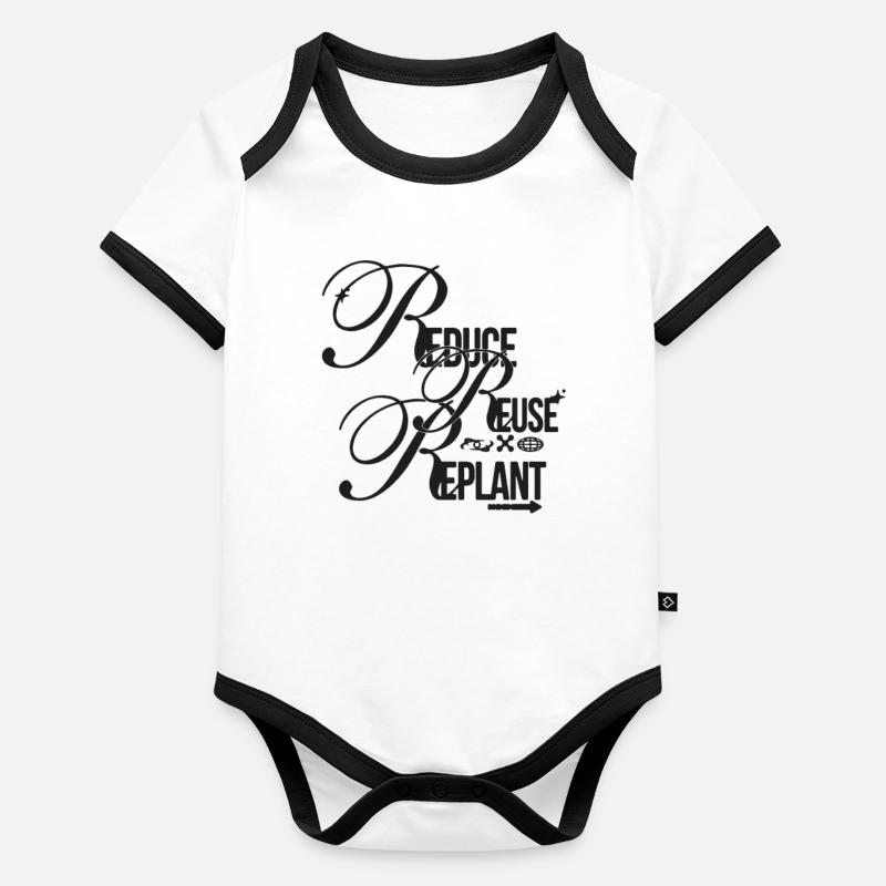Scénario de durabilité – Réduire, réutiliser, replanter Body Bébé bio contrasté manches courtes