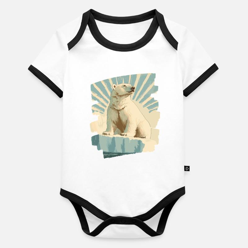 Eisbär Baby Bio-Kurzarm-Kontrastbody