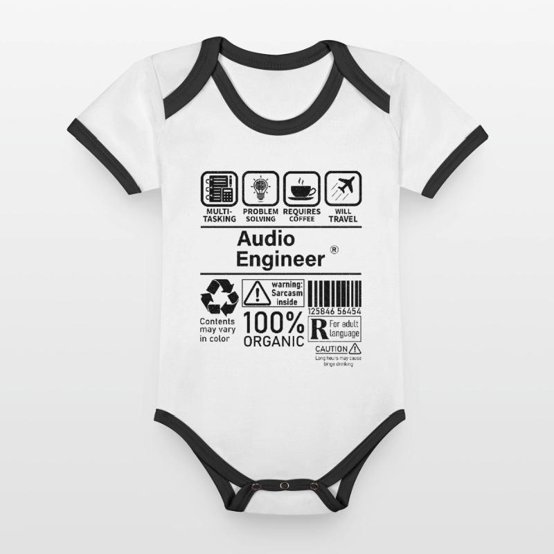 Audio Engineer multi tasking problem solving Baby Bio-Kurzarm-Kontrastbody