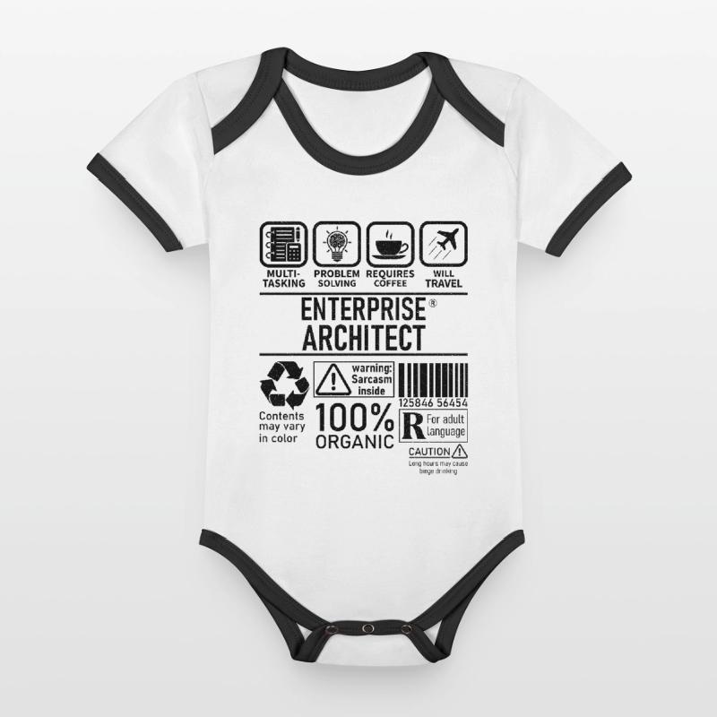 Enterprise Architect multi tasking problem solving Organic Baby Contrasting Bodysuit