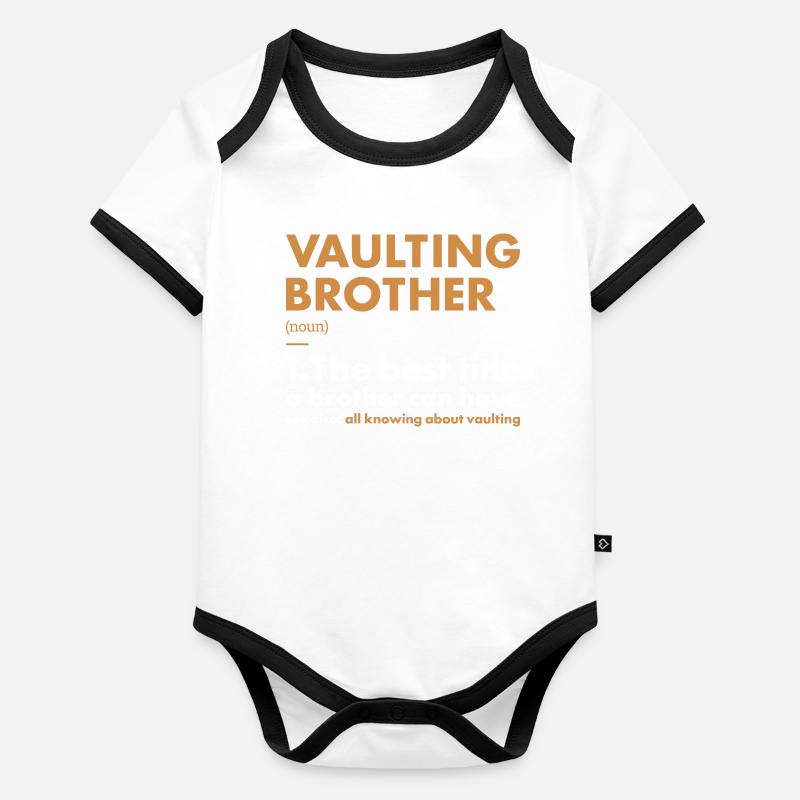 Vaulter Brother Définition Saut - Body Bébé bio contrasté manches courtes -