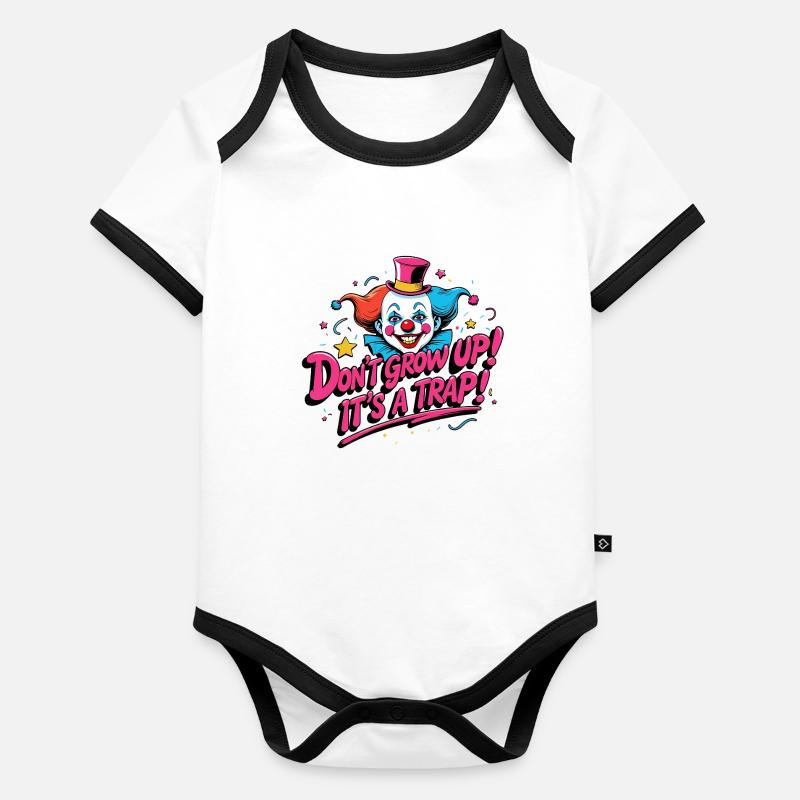 Ne grandissez pas Body Bébé bio contrasté manches courtes