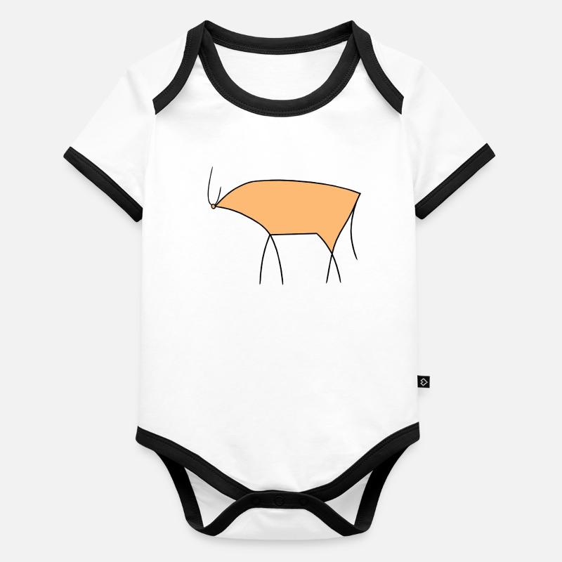 Taureau Body Bébé bio contrasté manches courtes