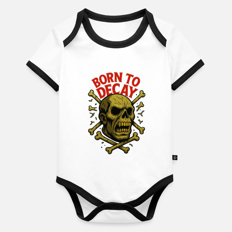 Born to Decay Body Bébé bio contrasté manches courtes
