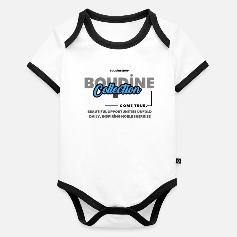 Kollektion Boudine Baby Bio-Kurzarm-Kontrastbody