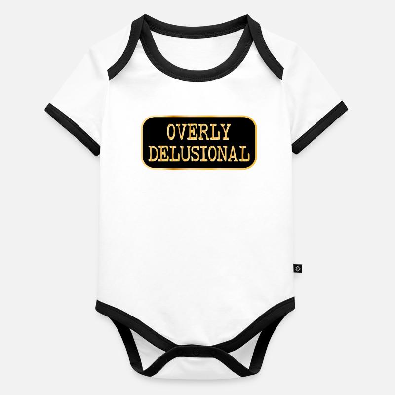 Overly Delusional Feelings Organic Baby Contrasting Bodysuit
