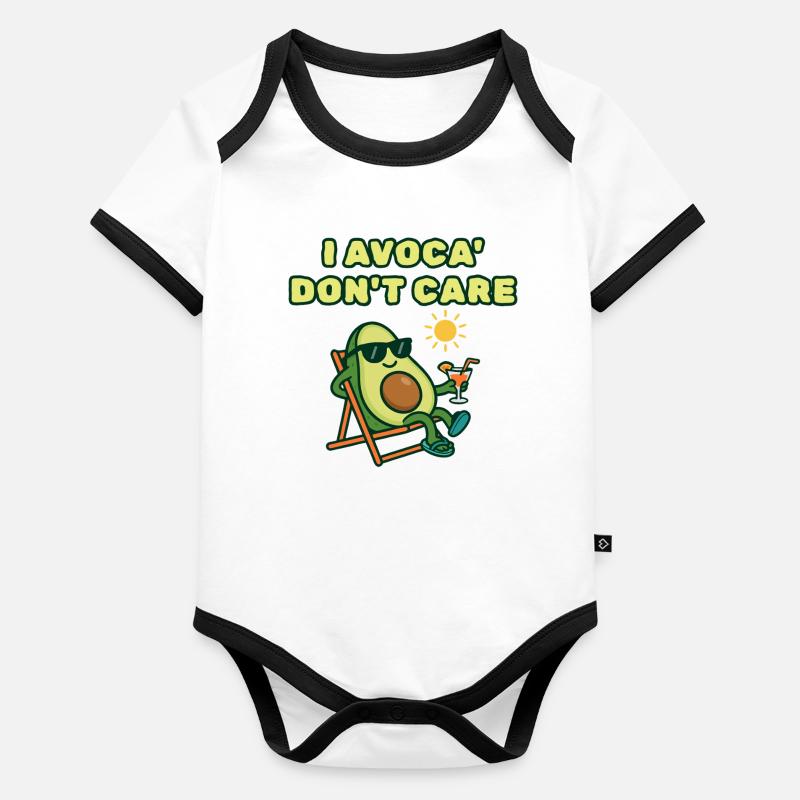 Avocado Chill : Avoca m’en fiche Body Bébé bio contrasté manches courtes