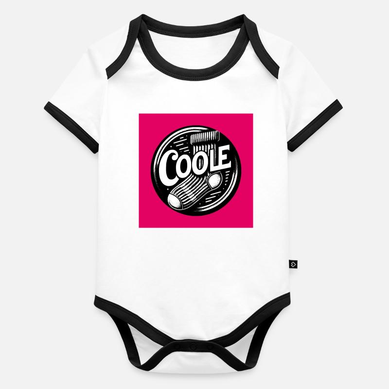 Coole Socke Socken und lustiger Spruch Baby Bio-Kurzarm-Kontrastbody