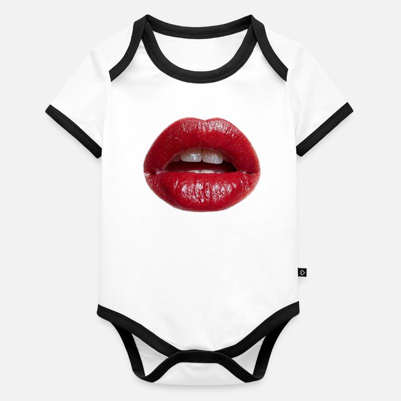 Lippen Baby Bio-Kurzarm-Kontrastbody