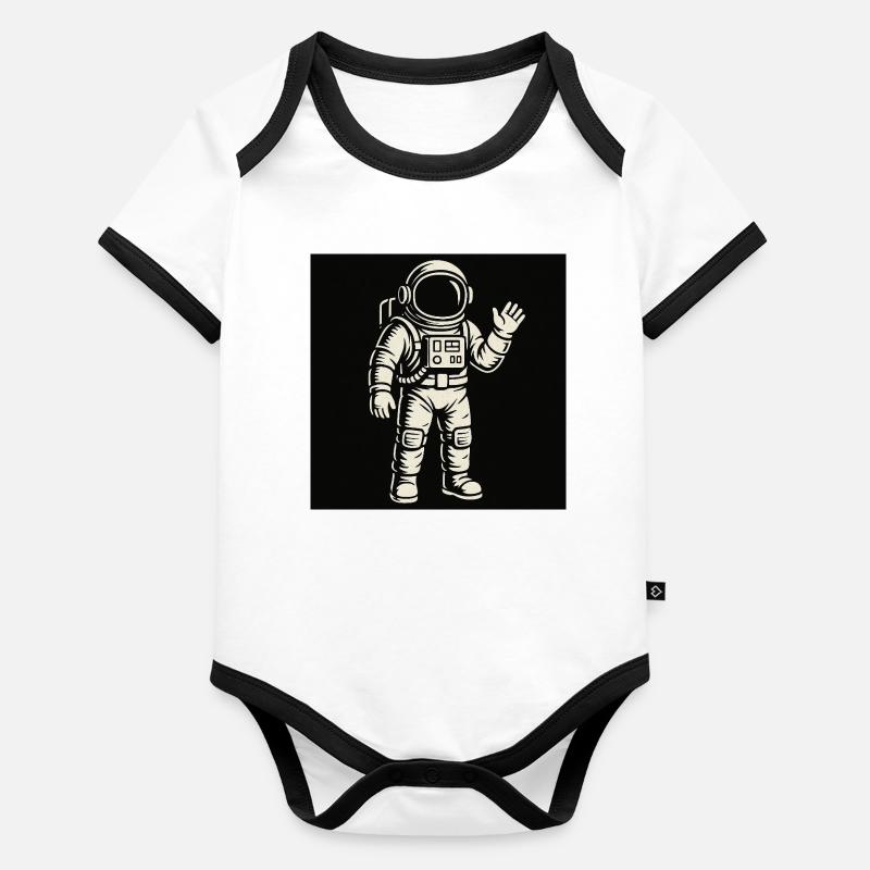 Copain de l’espace Body Bébé bio contrasté manches courtes