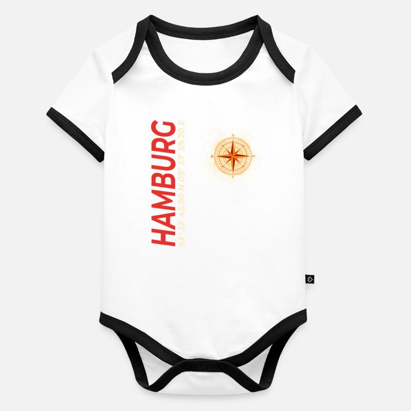 Hamburg Baby Bio-Kurzarm-Kontrastbody