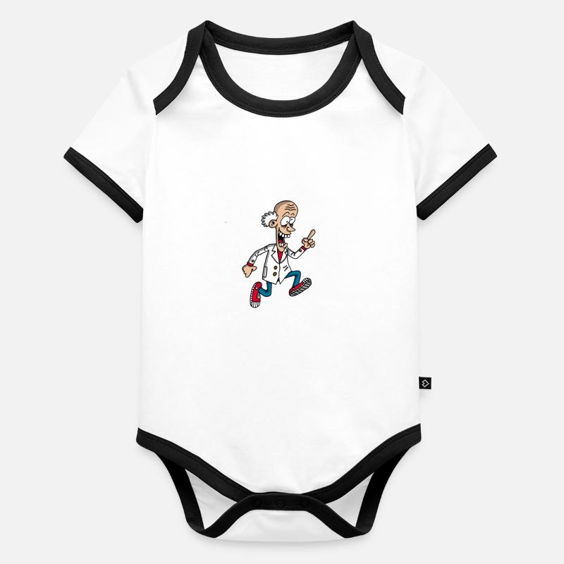 Savant un peu fou Body Bébé bio contrasté manches courtes