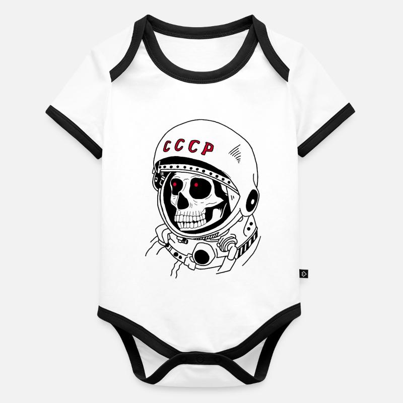 Schädel eines sowjetischen Astronauten Baby Bio-Kurzarm-Kontrastbody