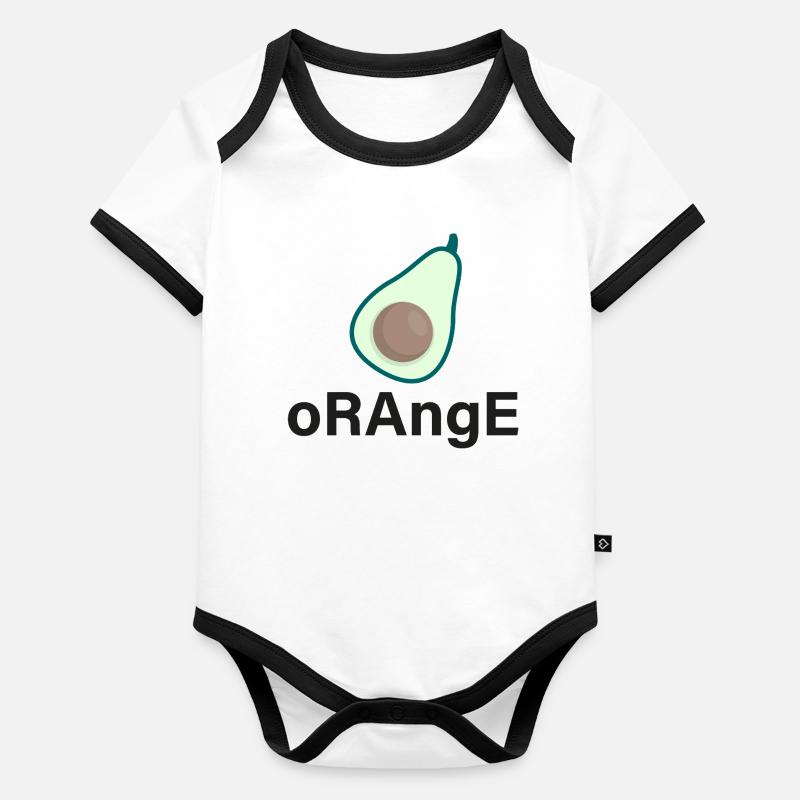 CRAZY FRUITS Kollektion Baby Bio-Kurzarm-Kontrastbody