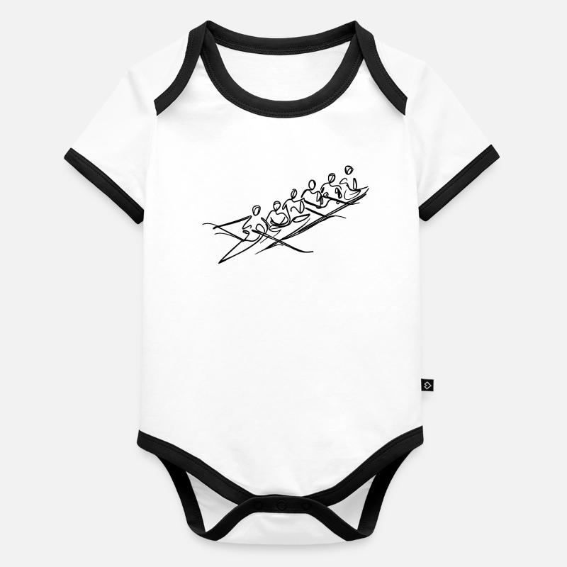 Rowing team Organic Baby Contrasting Bodysuit