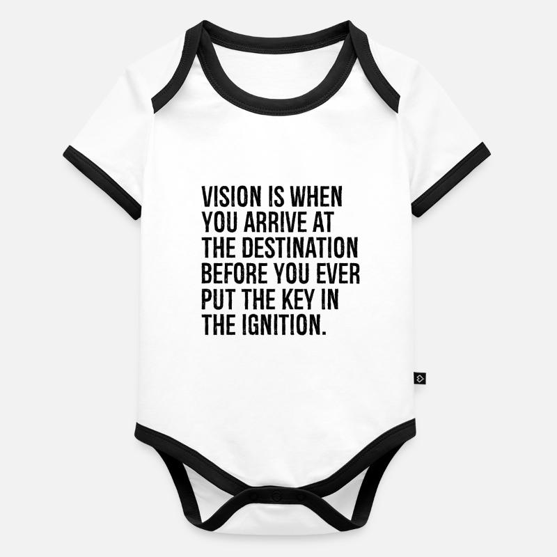 vision is when you arrive at the destination Organic Baby Contrasting Bodysuit