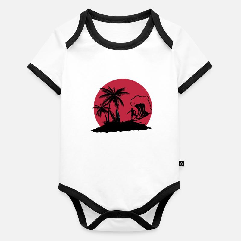 surfing_t_shirt Organic Baby Contrasting Bodysuit