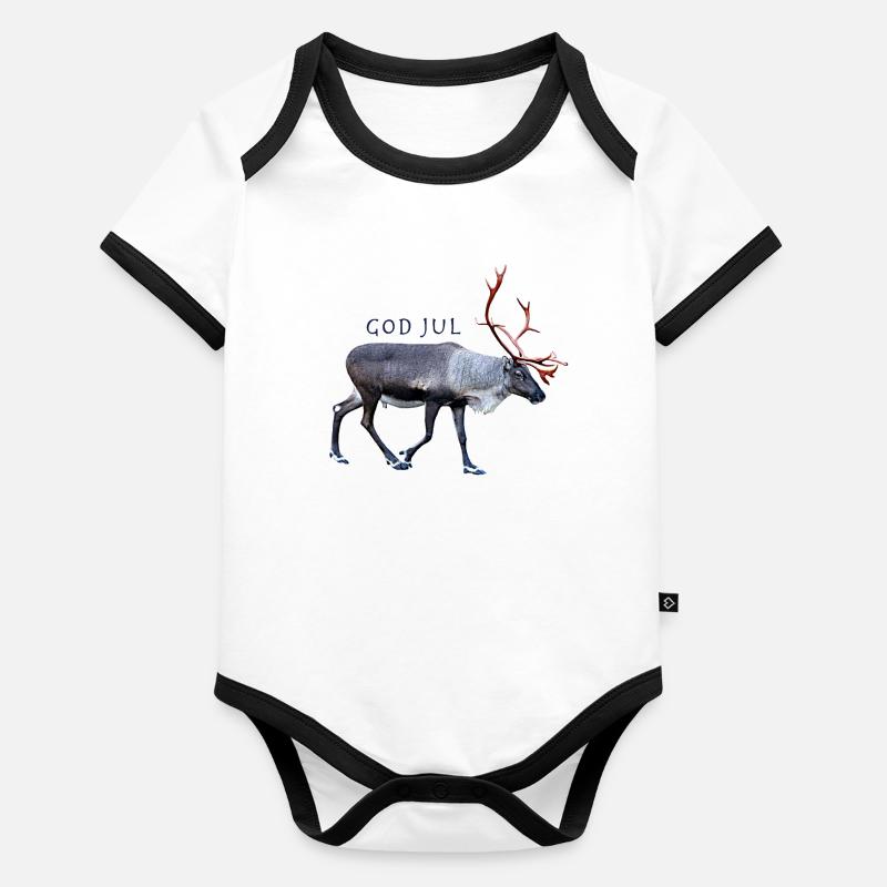 Merry Christmas Organic Baby Contrasting Bodysuit