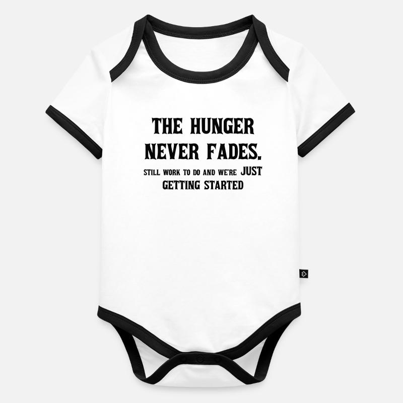 Citation inspirante sur la persévérance Body Bébé bio contrasté manches courtes